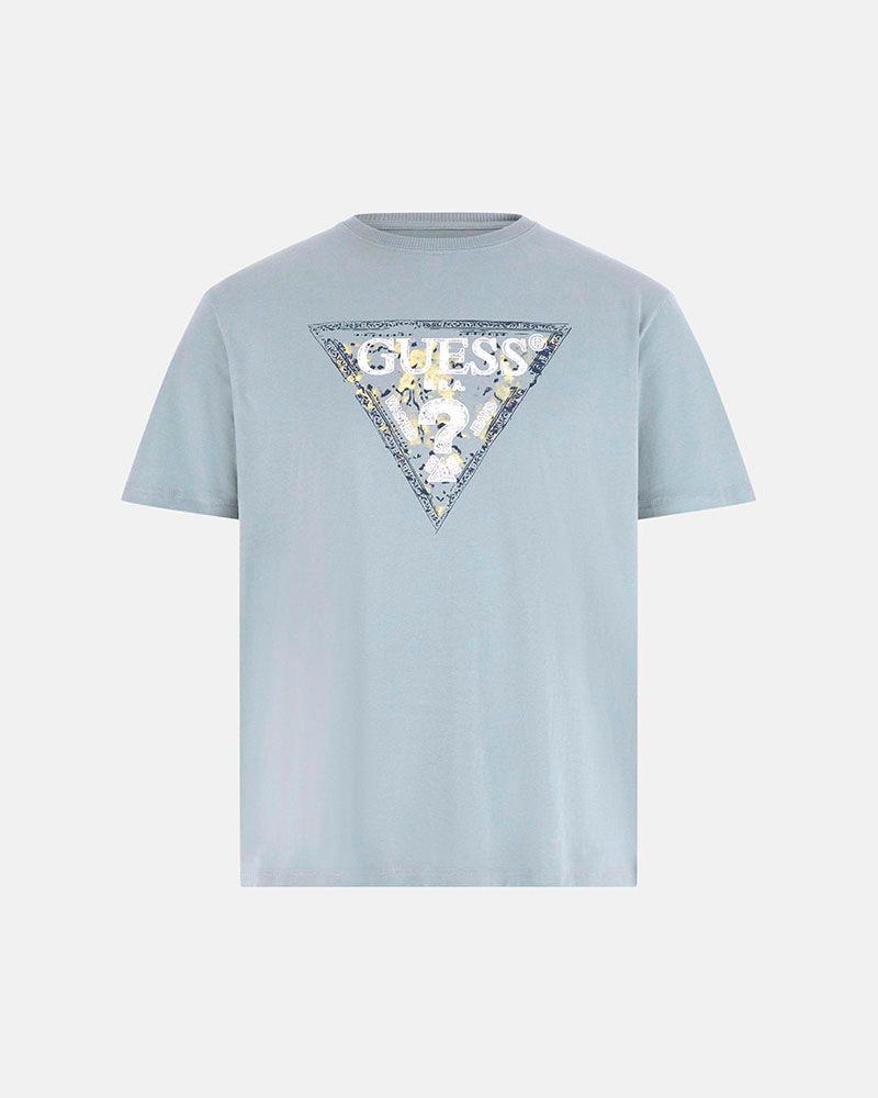 Polera Ss Cn Guess Triangle Tee Gris-4