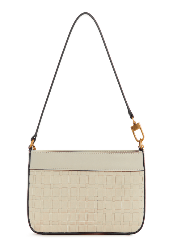 Mini Cartera Guess Mujer Katey Mini Top Zip Shoulder Crema-1