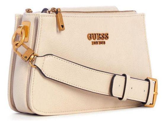 Cartera Guess Mujer Arja Double Zip Crossbody Crema-1