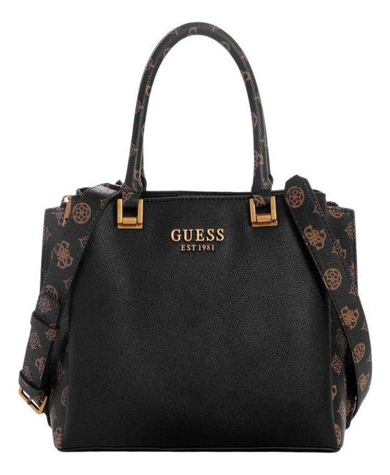 Cartera Guess Mujer Fynna Girlfriend Satchel Negro.-0