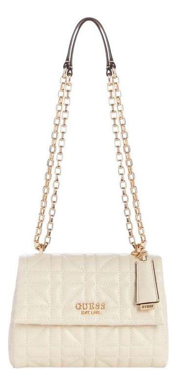 Cartera Guess Mujer Assia Convertible Xbody Flap Crema-0