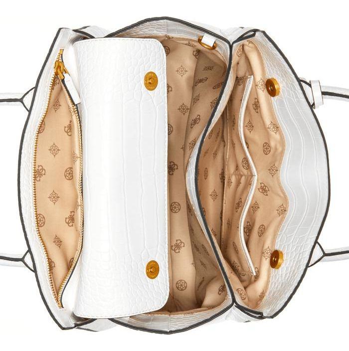 Cartera Guess Mujer Enisa High Society Satchel Blanco-3