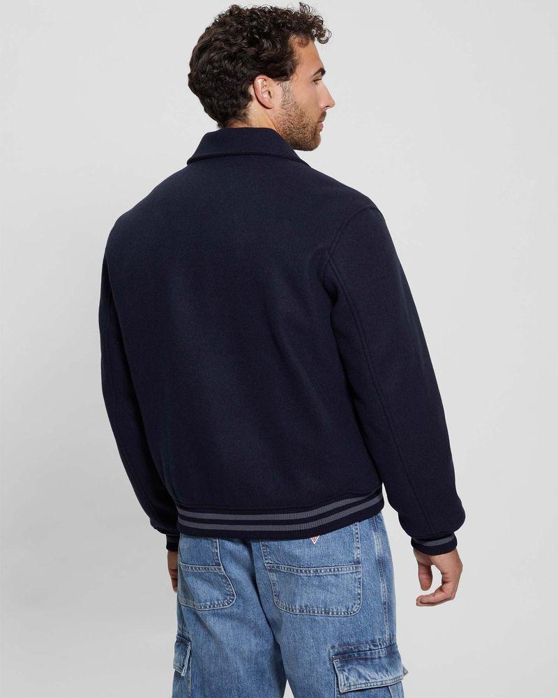 Chaqueta Guess Hombre Melton Bomber Azul-4