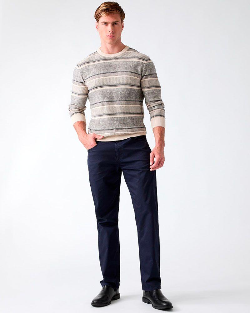 Sweater Ludo Cn Ls Stitched Stripes Multicolor-1