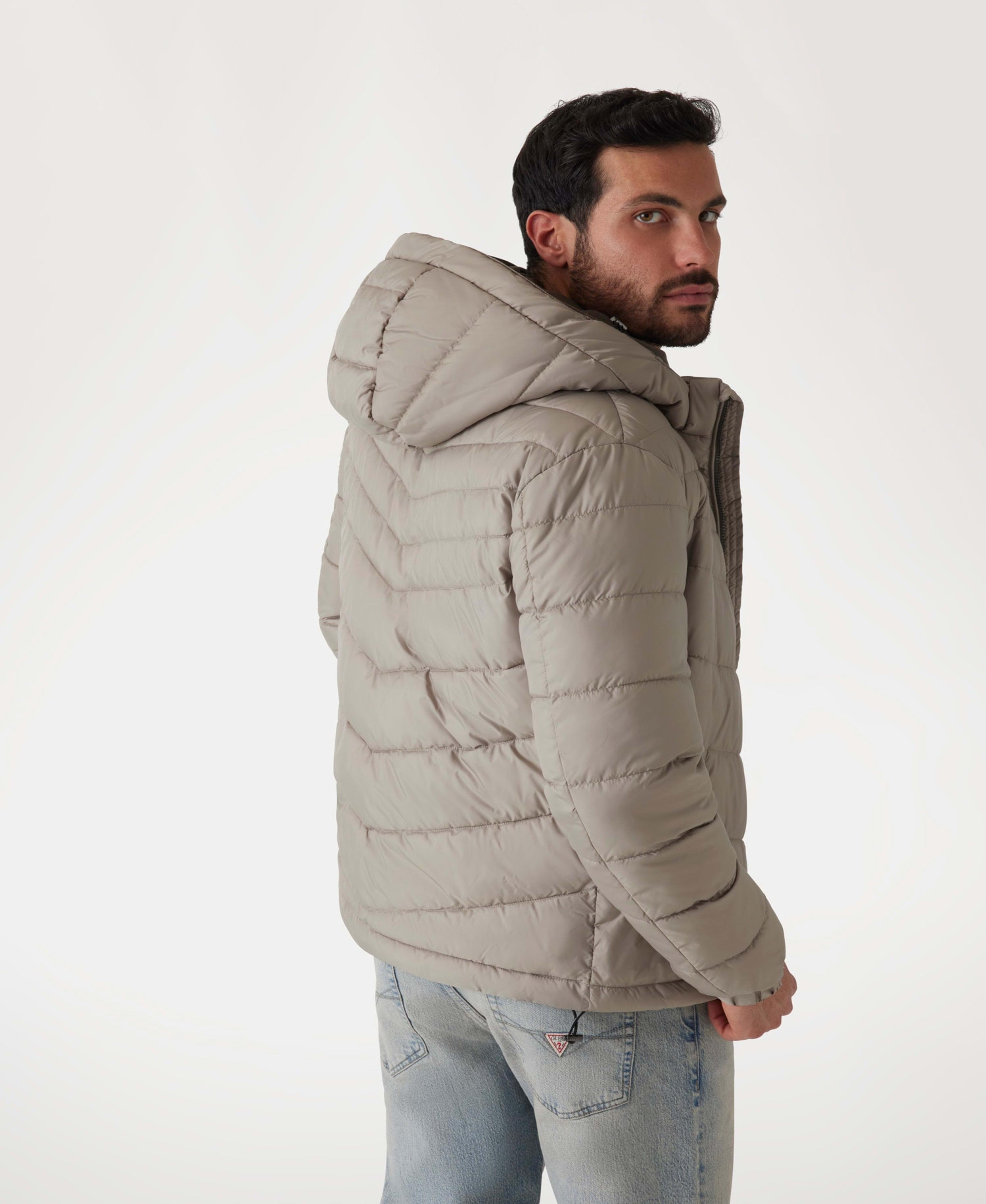Chaqueta Guess Hombre Light Puffa Jacket Café-2