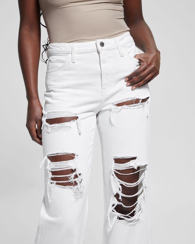 Jeans Guess Mujer 90S High Rise Blanco.-1
