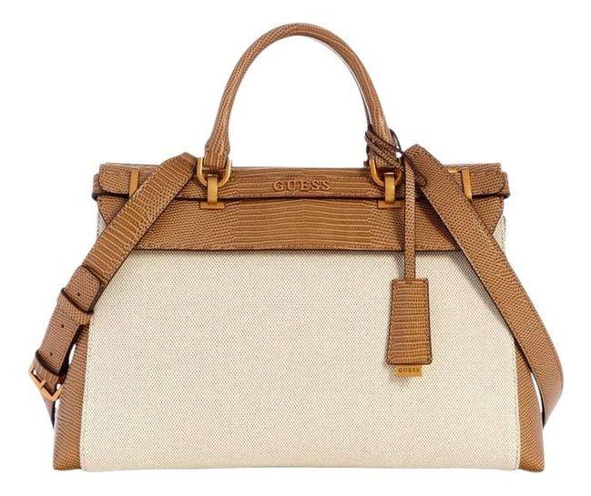 Cartera Guess Mujer Sestri Luxury Satchel Café-0