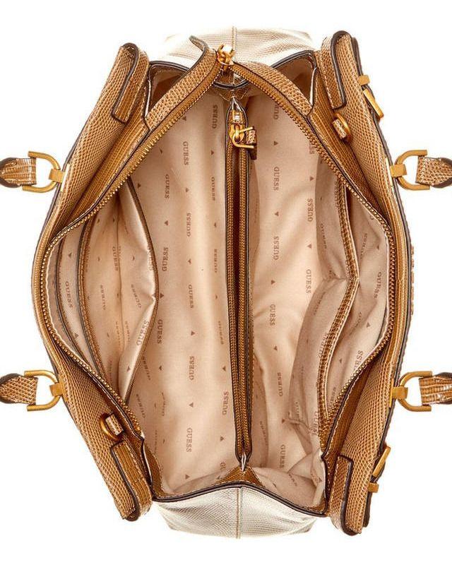 Cartera Guess Mujer Sestri Luxury Satchel Café-3