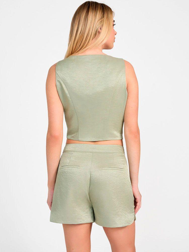 Blusa Guess Mujer Camille Perfect Vest Verde-3