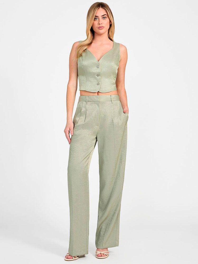 Blusa Guess Mujer Camille Perfect Vest Verde-4