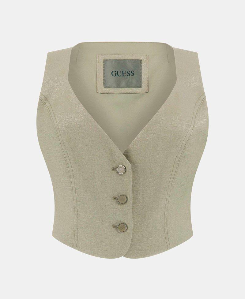 Blusa Guess Mujer Camille Perfect Vest Verde-6