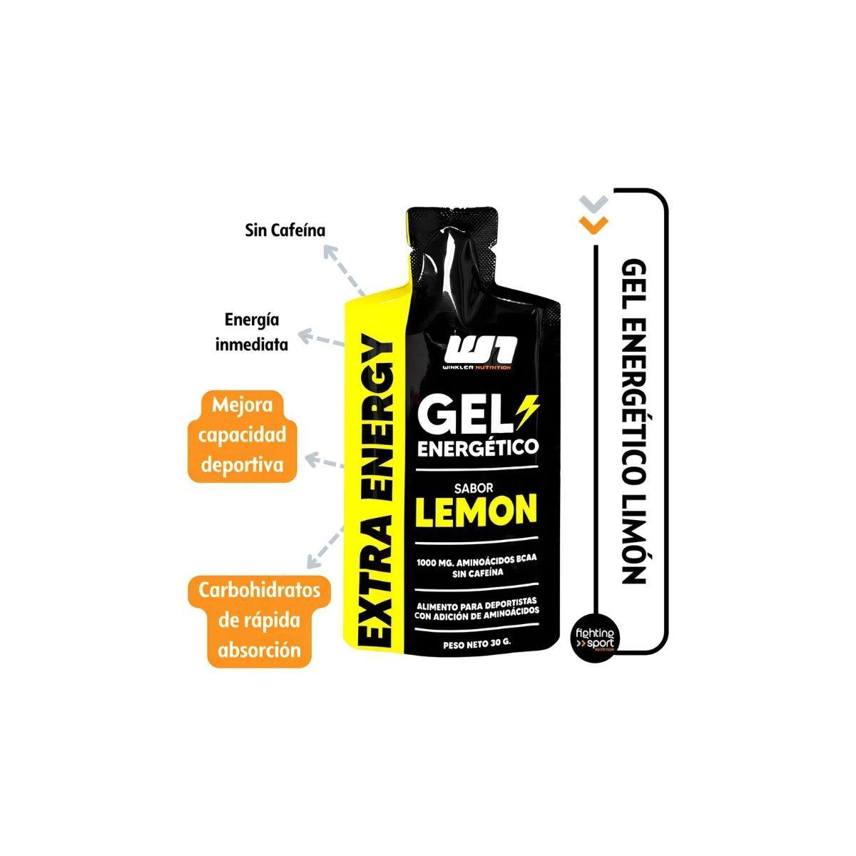 Gel Energ tico Winkler Nutrition con Amino cidos Sabor Lim n 6 un-3