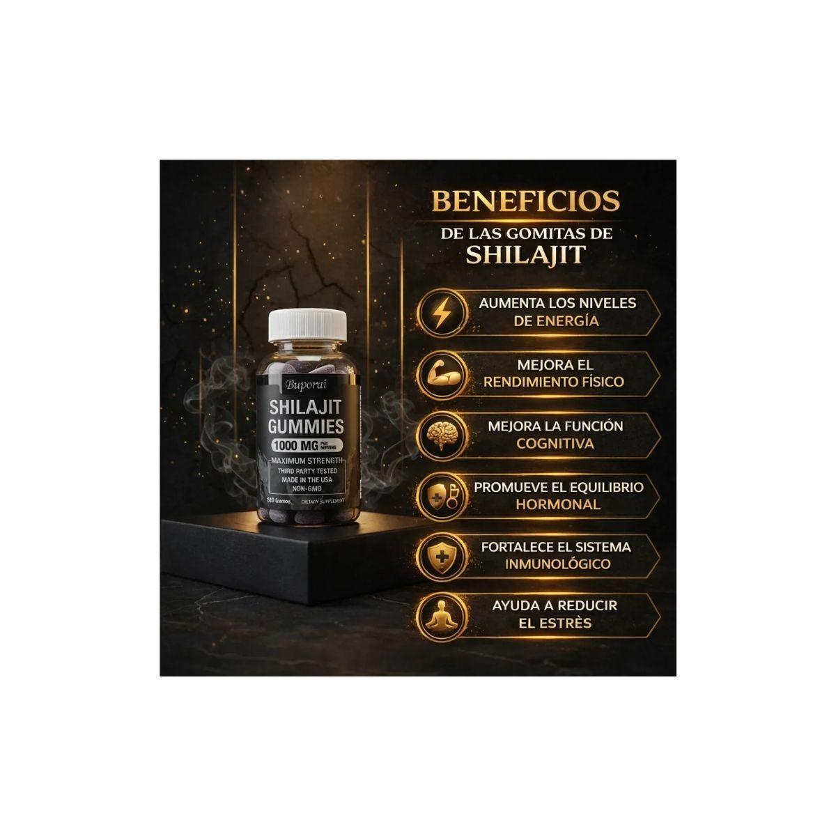 Shilajit Gomitas 1000 Mg 60 Capsulas Sin Sabor-1