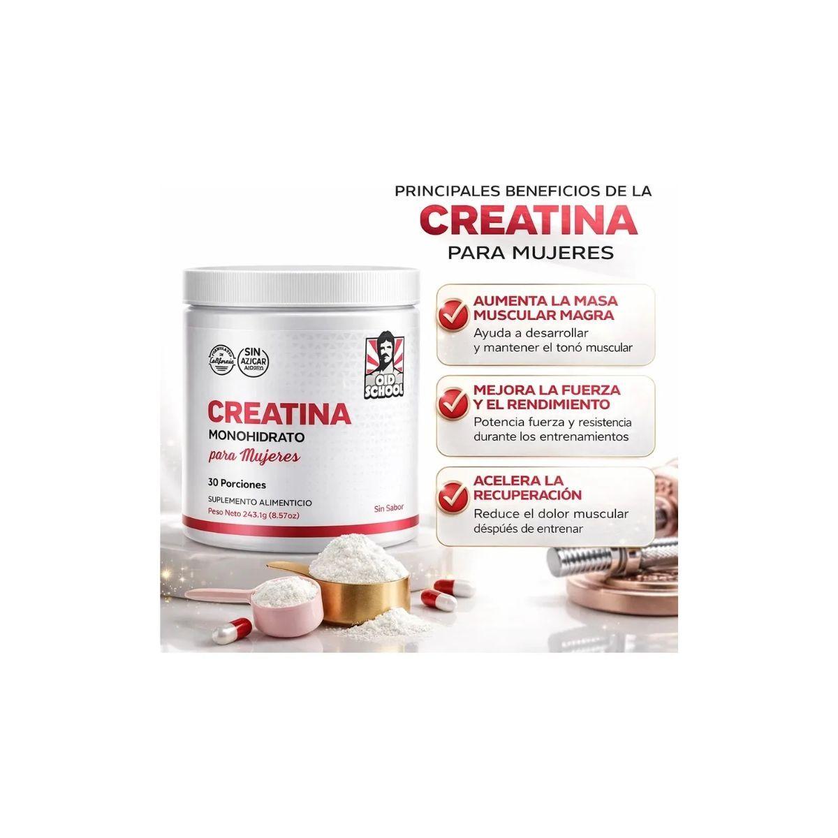 Suplemento En Polvo Old School Suplementos Creatina X 8 1g Sin Sabor-2