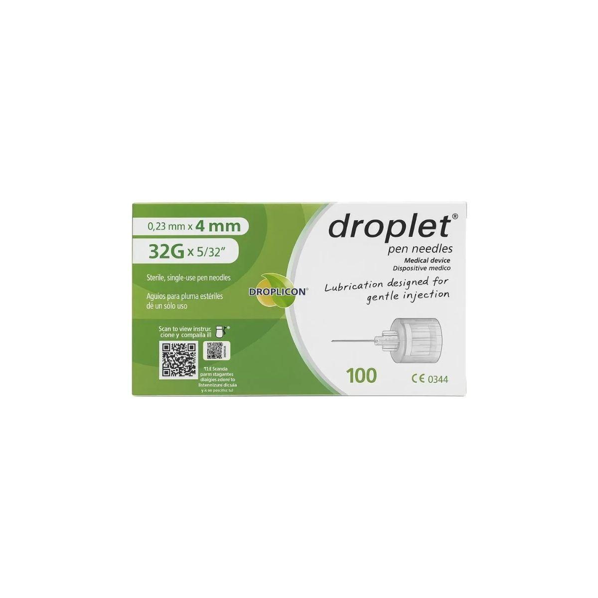 Aguja Lapicera De Insulina 32 G X 4 Mm 100 Unidades-2