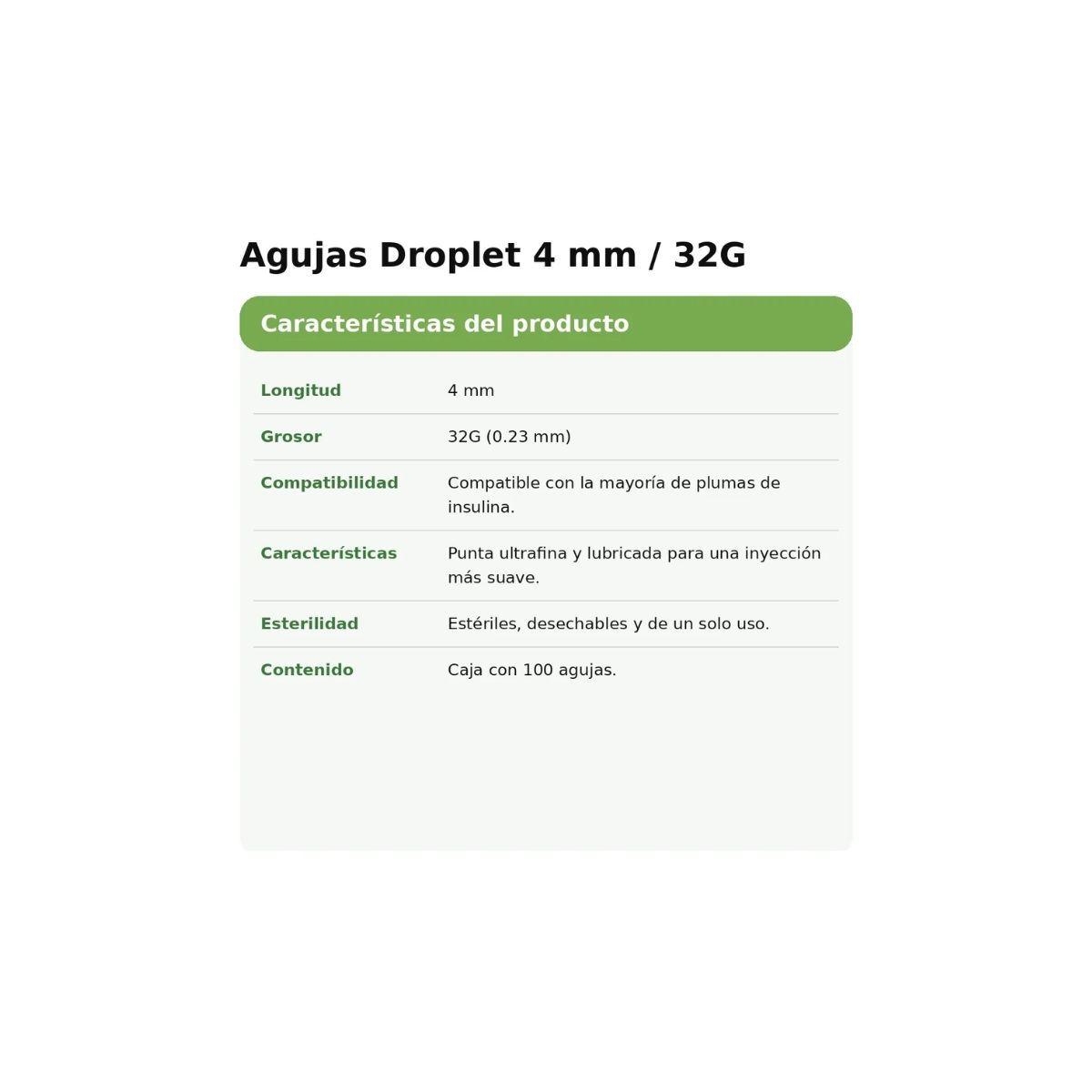 Aguja Lapicera De Insulina 32 G X 4 Mm 100 Unidades-3