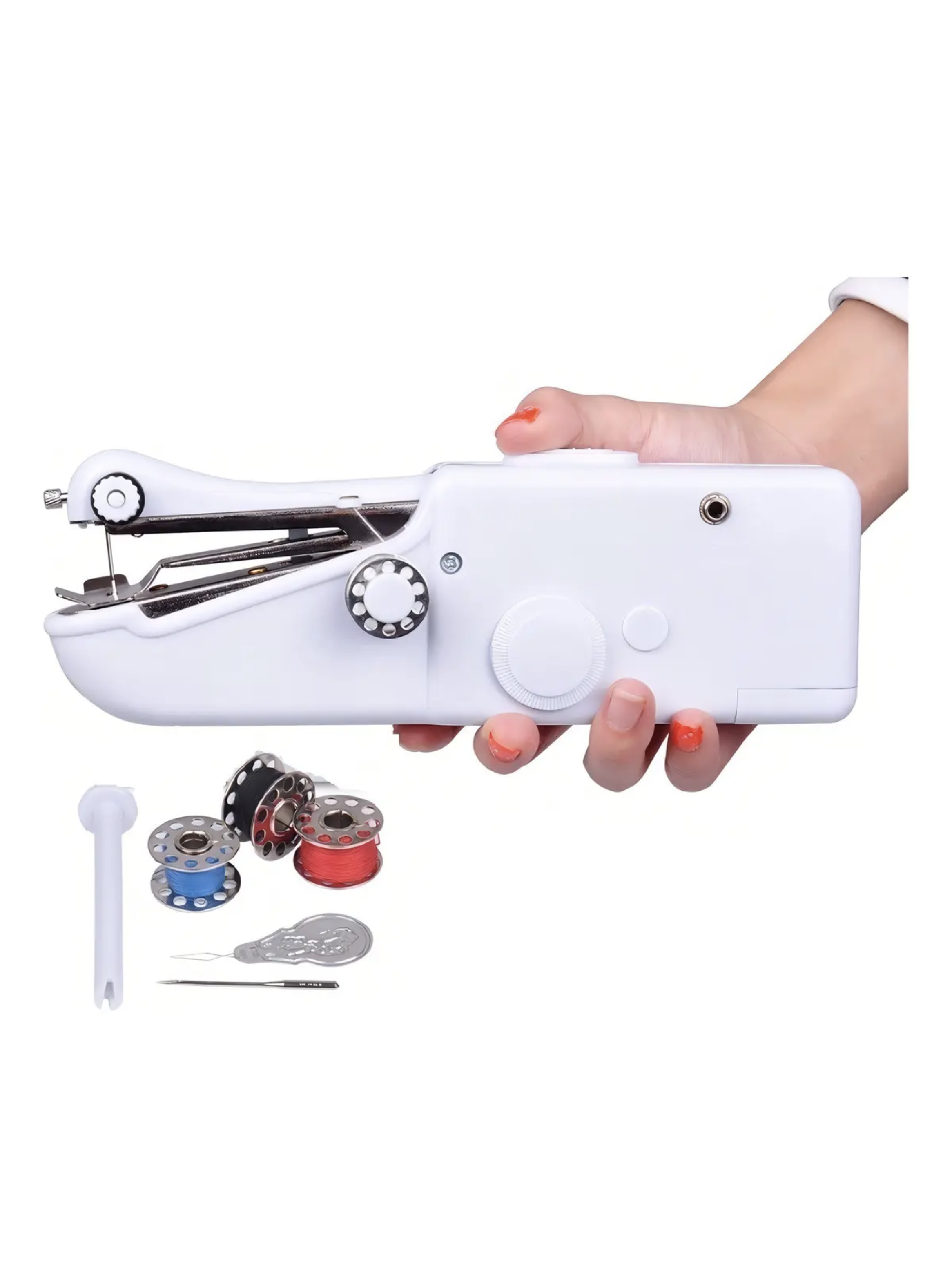 Mini M quina De Coser Port til Handy Stitch Blanca A Pilas-4