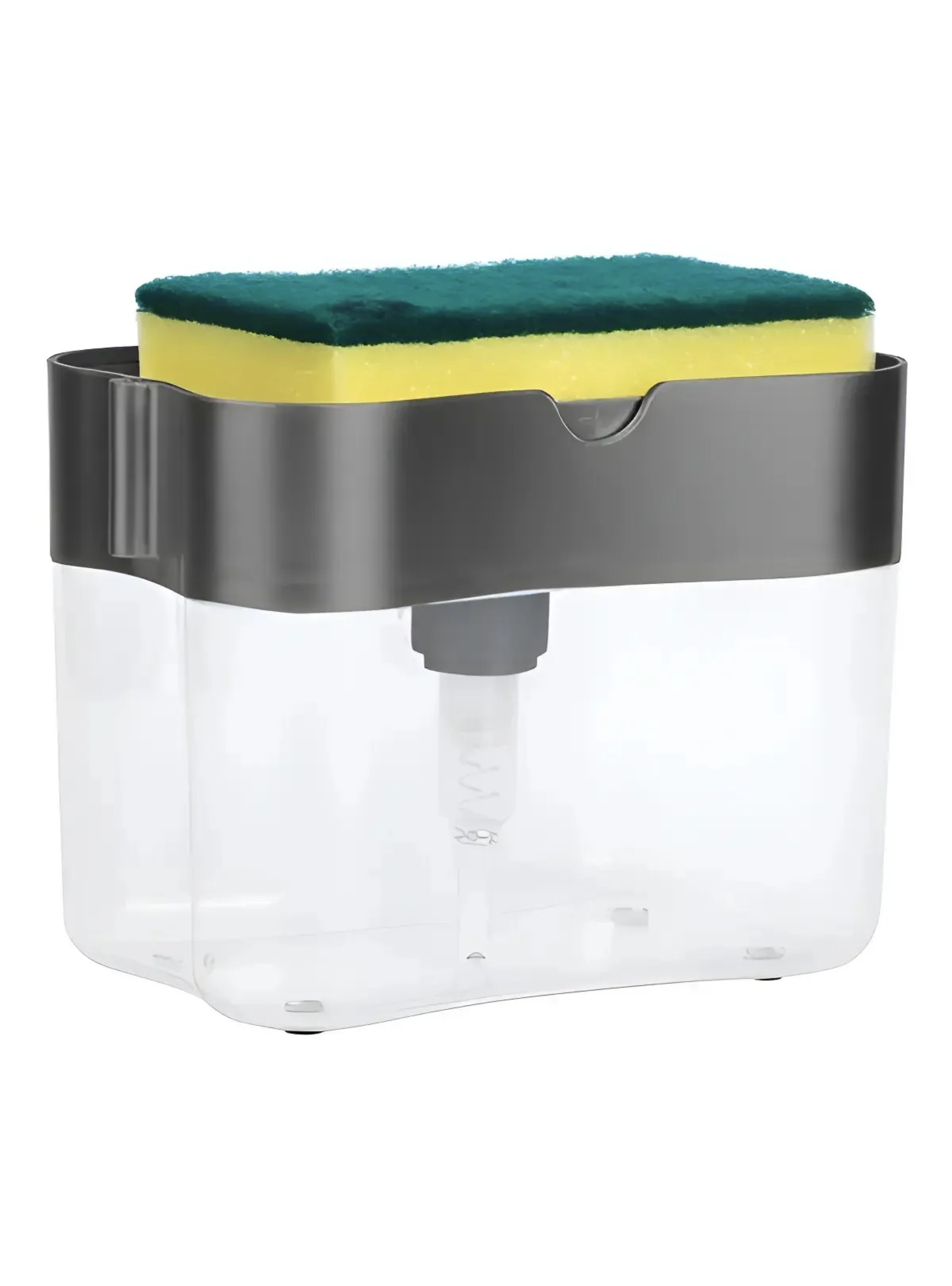 Dispensador de jabon lavaloza con portaesponja tipo bomba-3