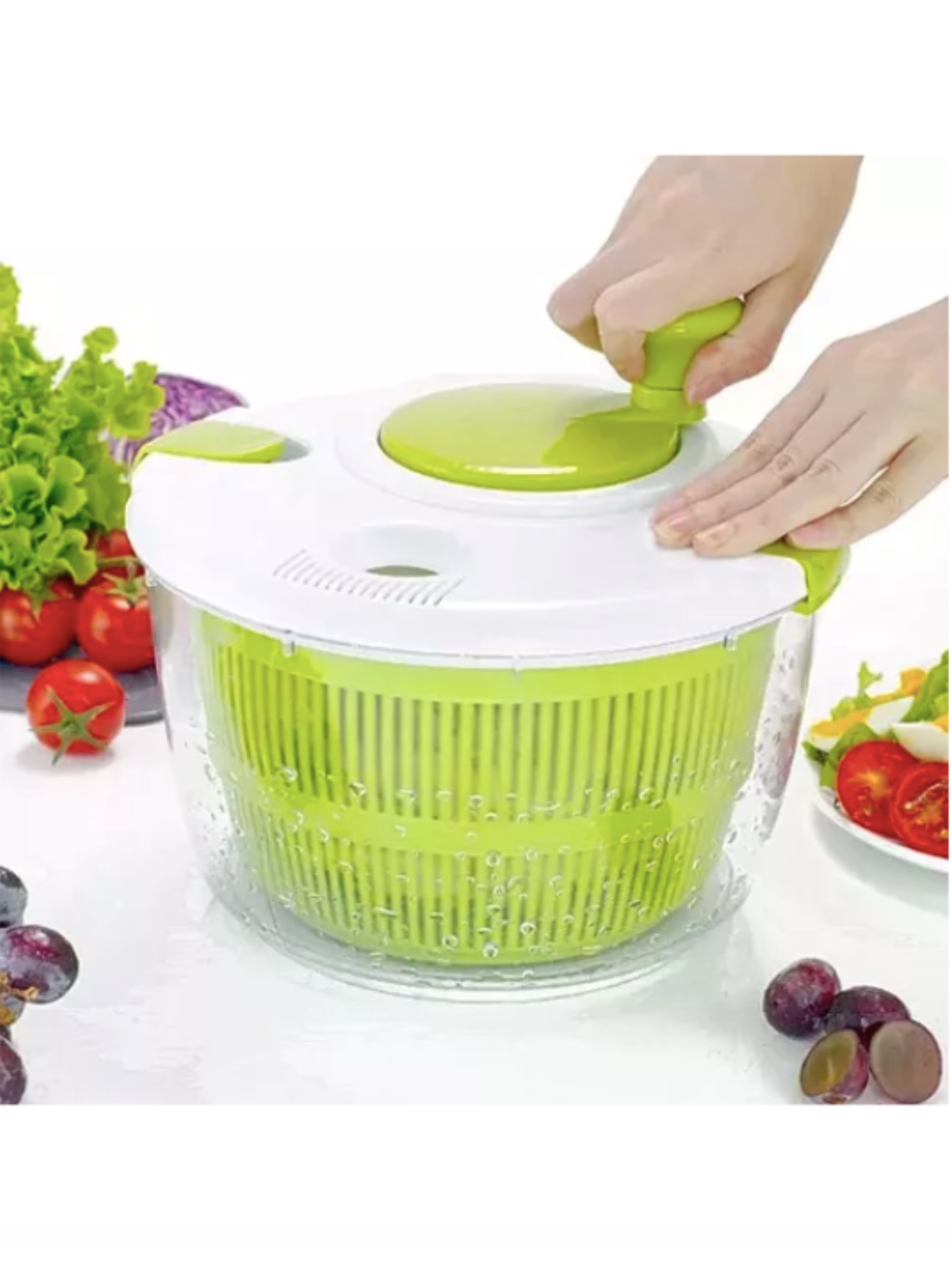 Centrifugadora Secadora de Lechuga Escurridor de Vegetales y Frutas Colador-2