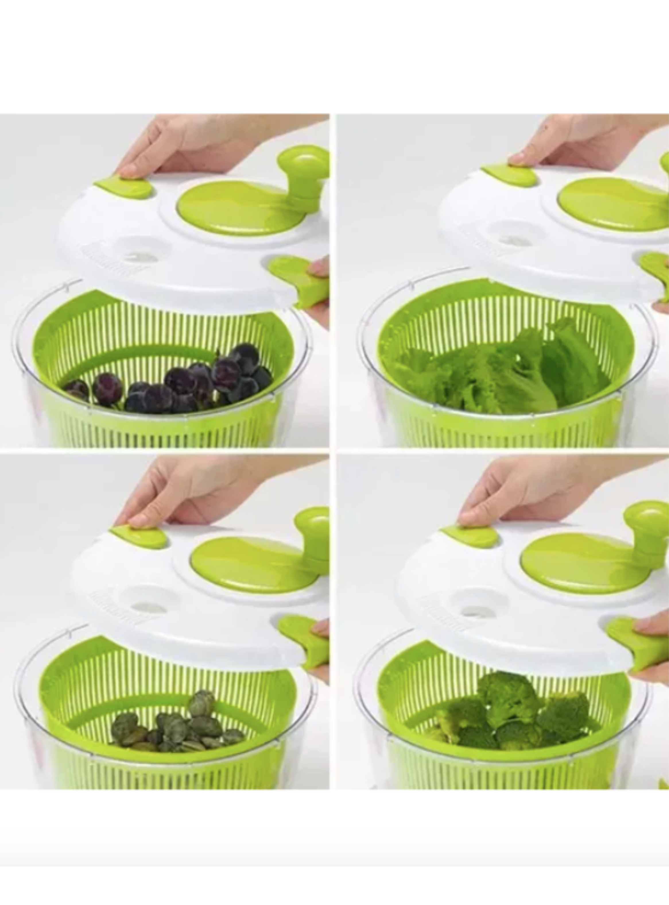 Centrifugadora Secadora de Lechuga Escurridor de Vegetales y Frutas Colador-3