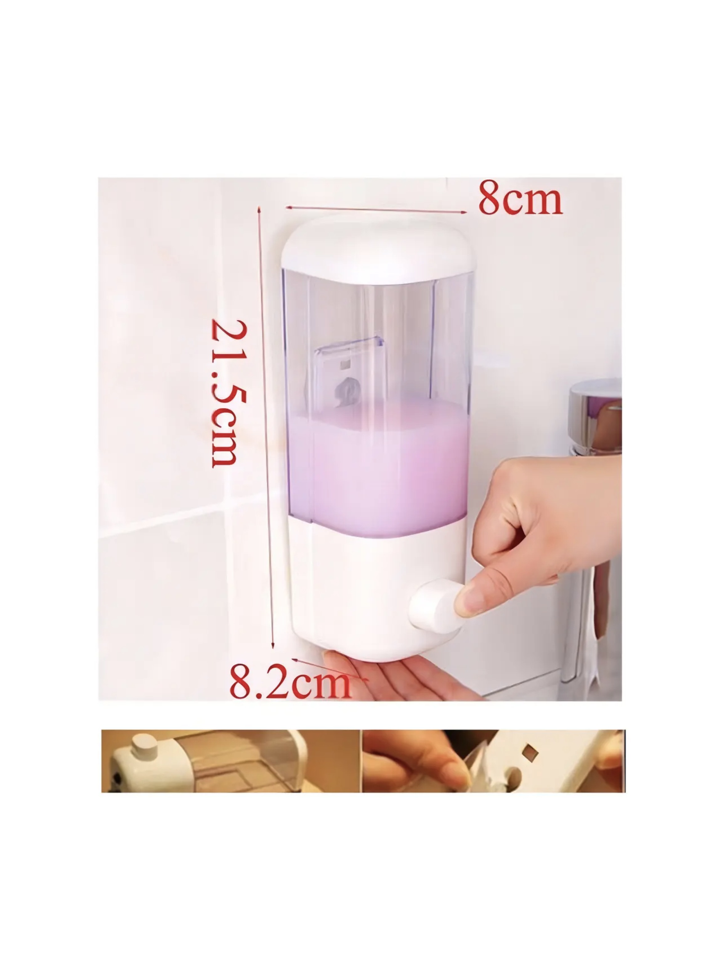 Dispensador Jabon Gel L quido Desinfectante Shampoo Transparente-3
