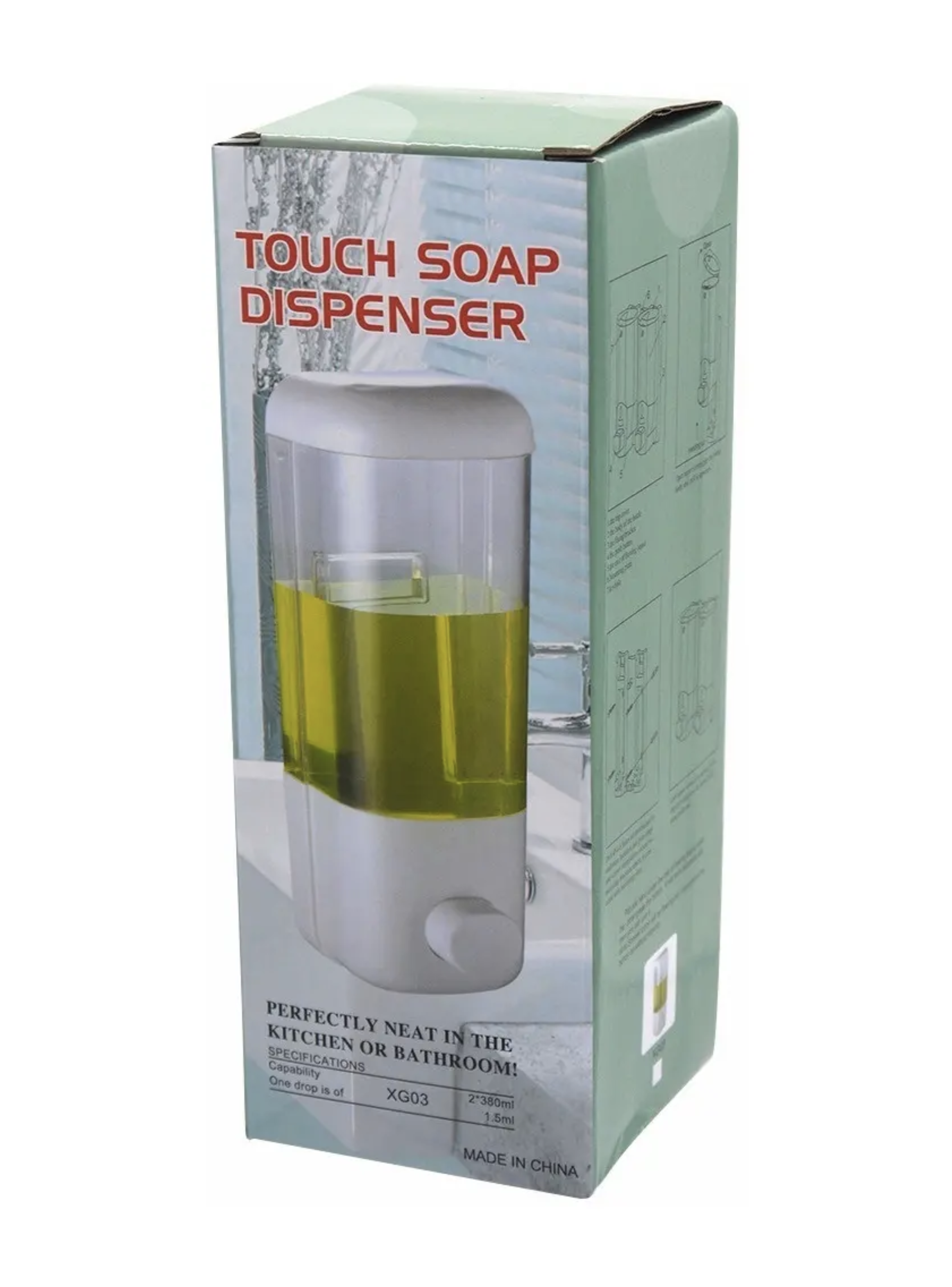 Dispensador Jabon Gel L quido Desinfectante Shampoo Transparente-4