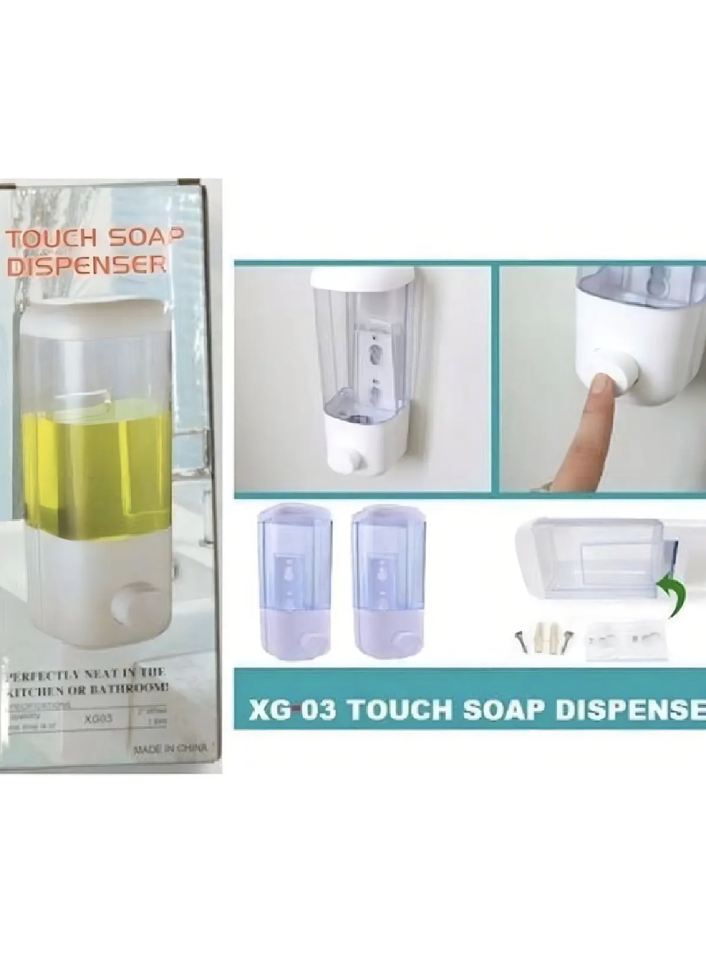 Dispensador Jabon Gel L quido Desinfectante Shampoo Transparente-6