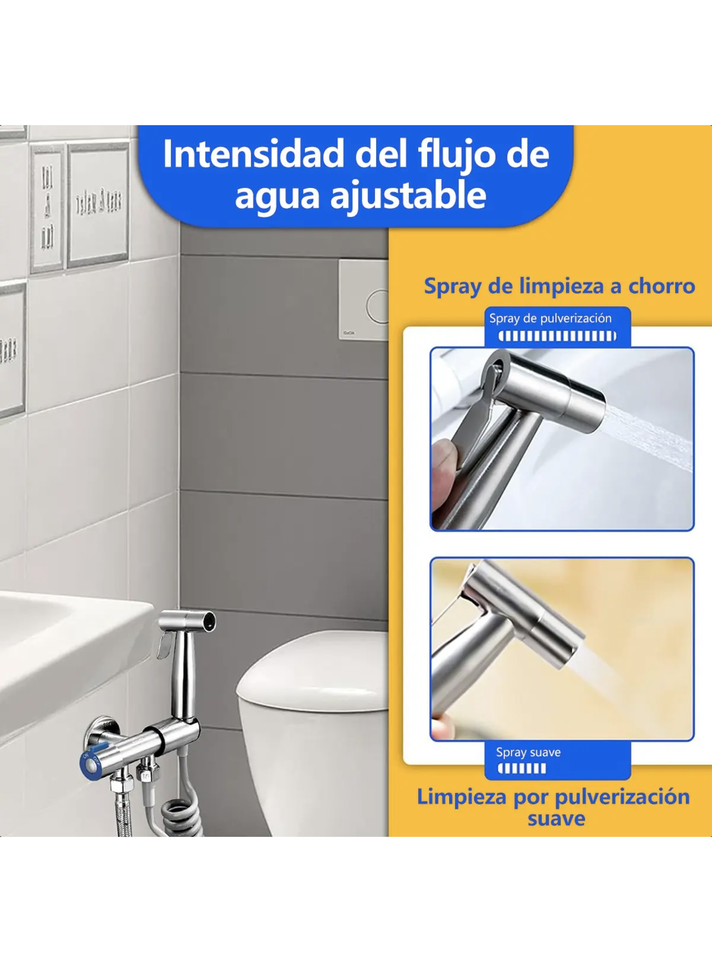 Ducha Bidet Arabe Juego Completo Inodoro Acero Inoxidable-4