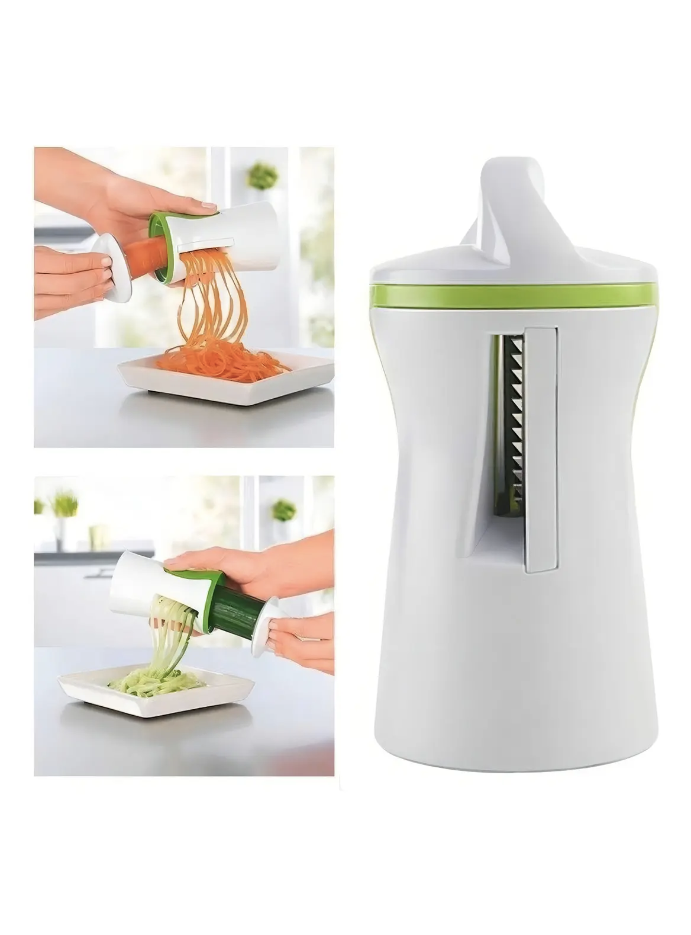Cortador de verduras en espiral tallarines y calabac n rebanador manual-3