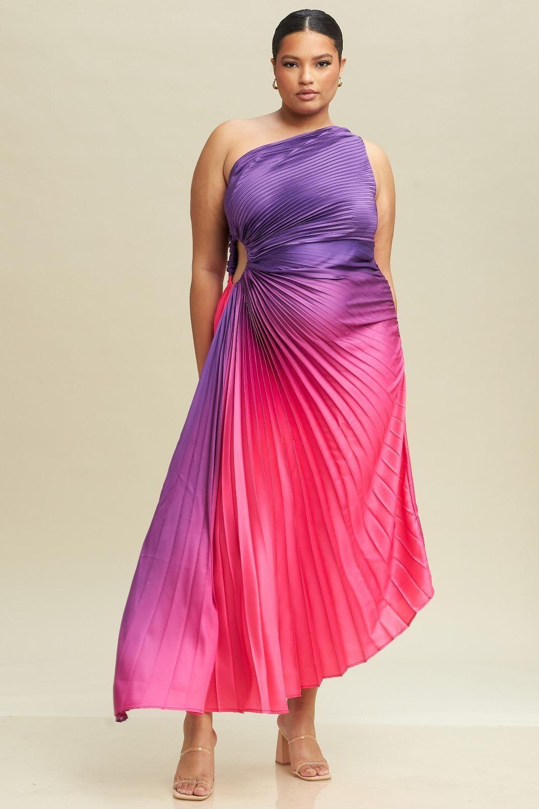 VESTIDO PLISADO PLUS SIZE NRG-0