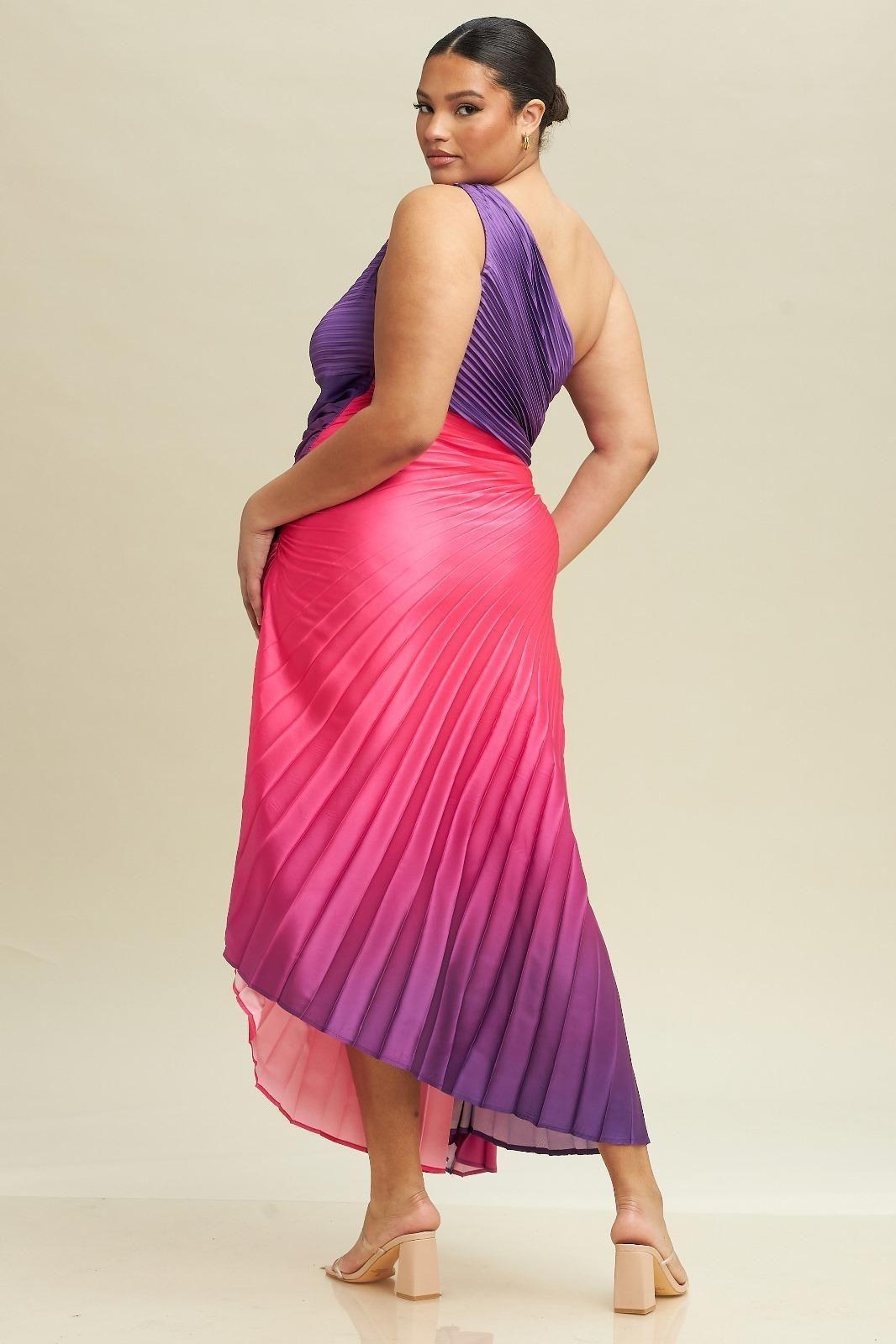 VESTIDO PLISADO PLUS SIZE NRG-1