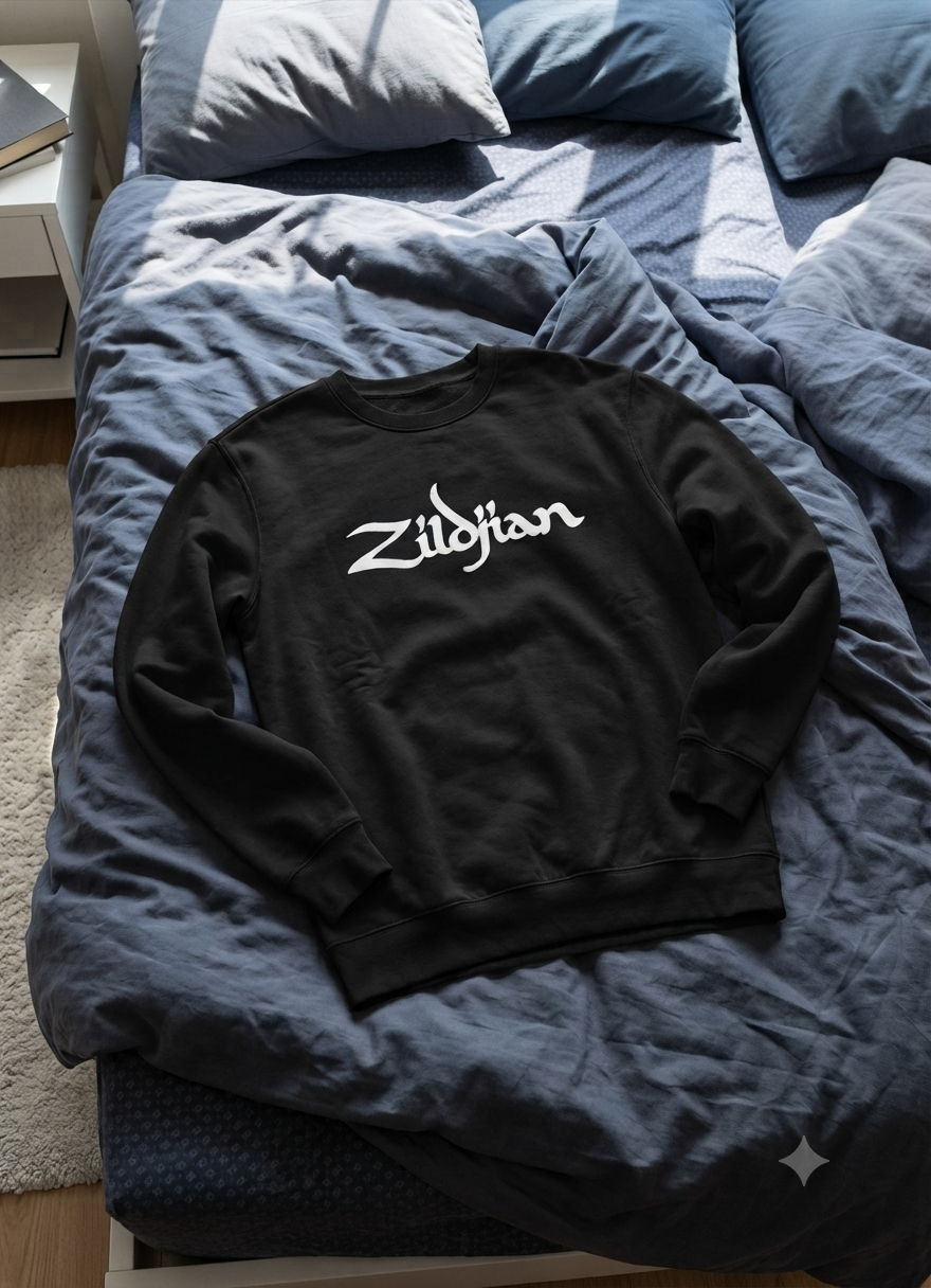 Polerón Negro Zildjian Estampado Estilo Drums-4