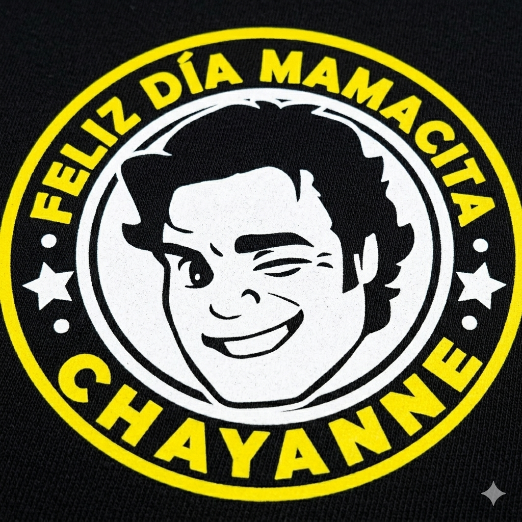 Polera Chayanne Feliz Día Mamacita Estampada 100% Algodón Estilo Mamá-1