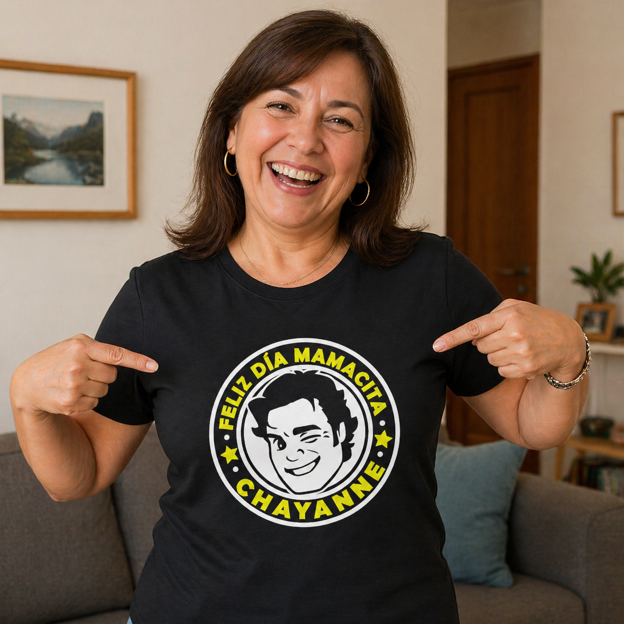 Polera Chayanne Feliz Día Mamacita Estampada 100% Algodón Estilo Mamá-2