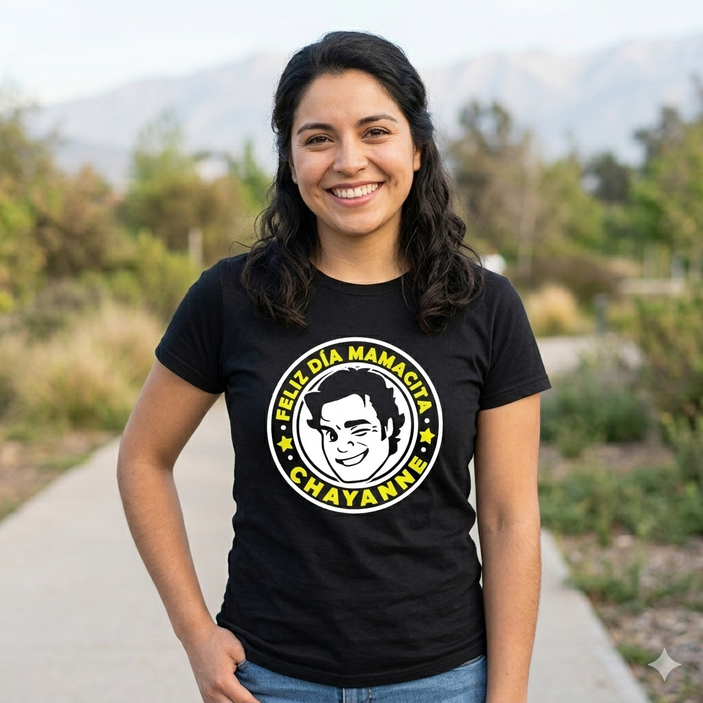 Polera Chayanne Feliz Día Mamacita Estampada 100% Algodón Estilo Mamá-3
