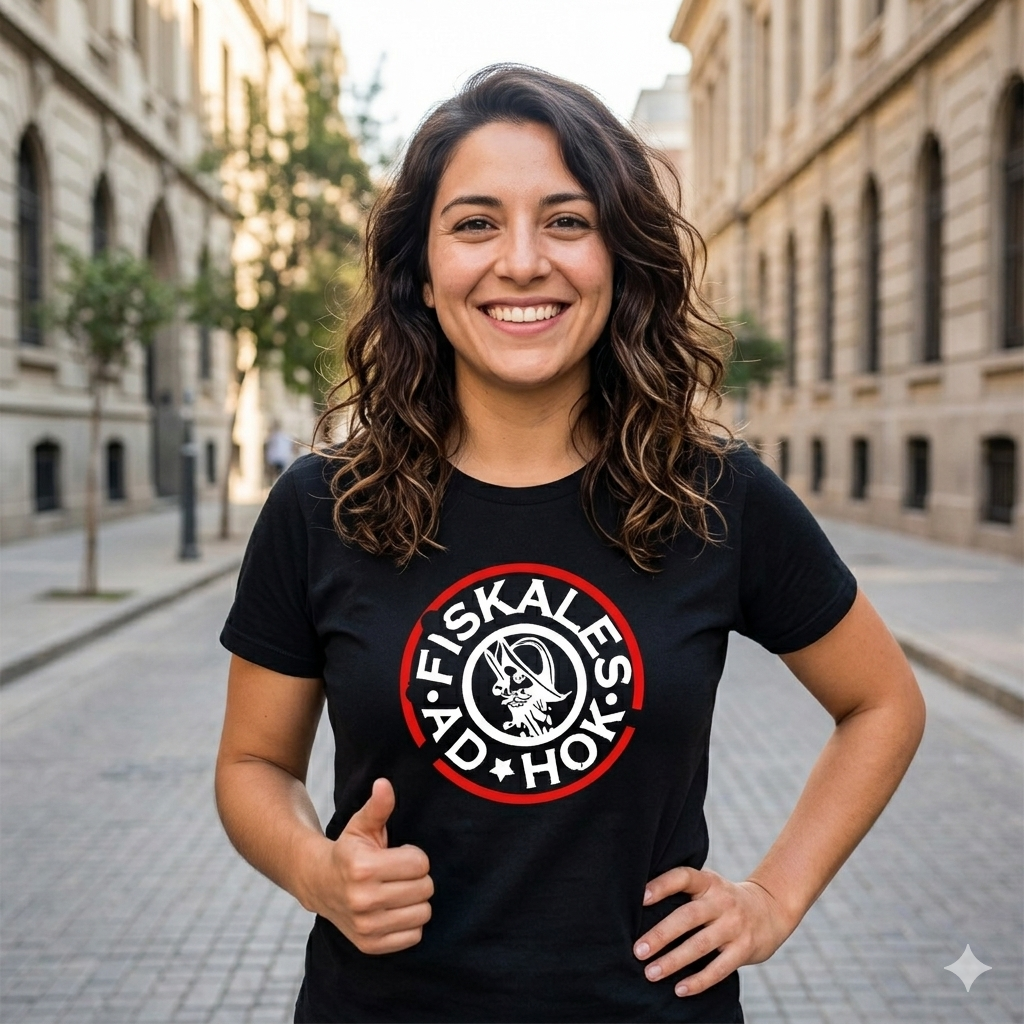 Polera Negra Fiskales Ad-Hok Estampada 100% Algodón Estilo Punk Rock-5