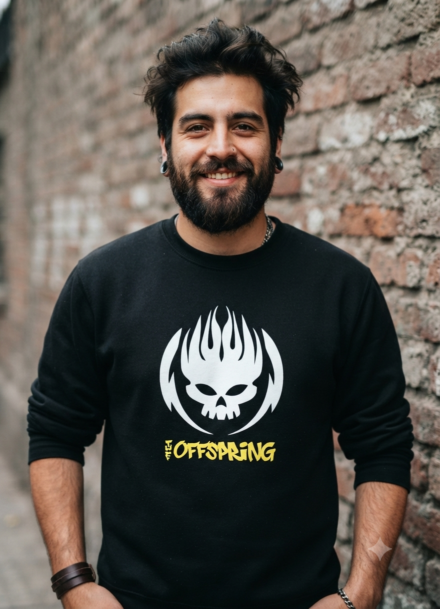 Polerón Negro The Offspring Estampado Estilo Punk Rock-2
