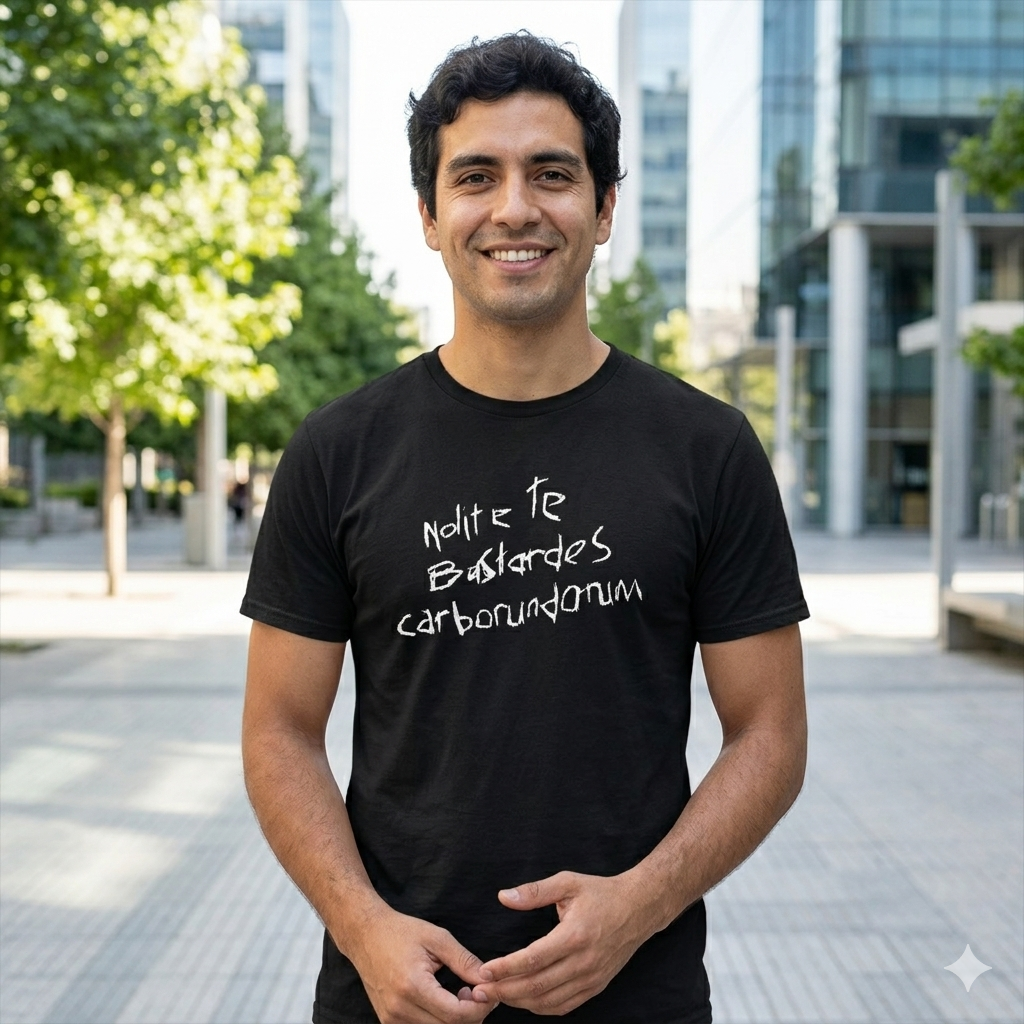 Polera Negra Nolite Te Bastardes Carborundorum Estampada 100% Algodón Estilo June-4