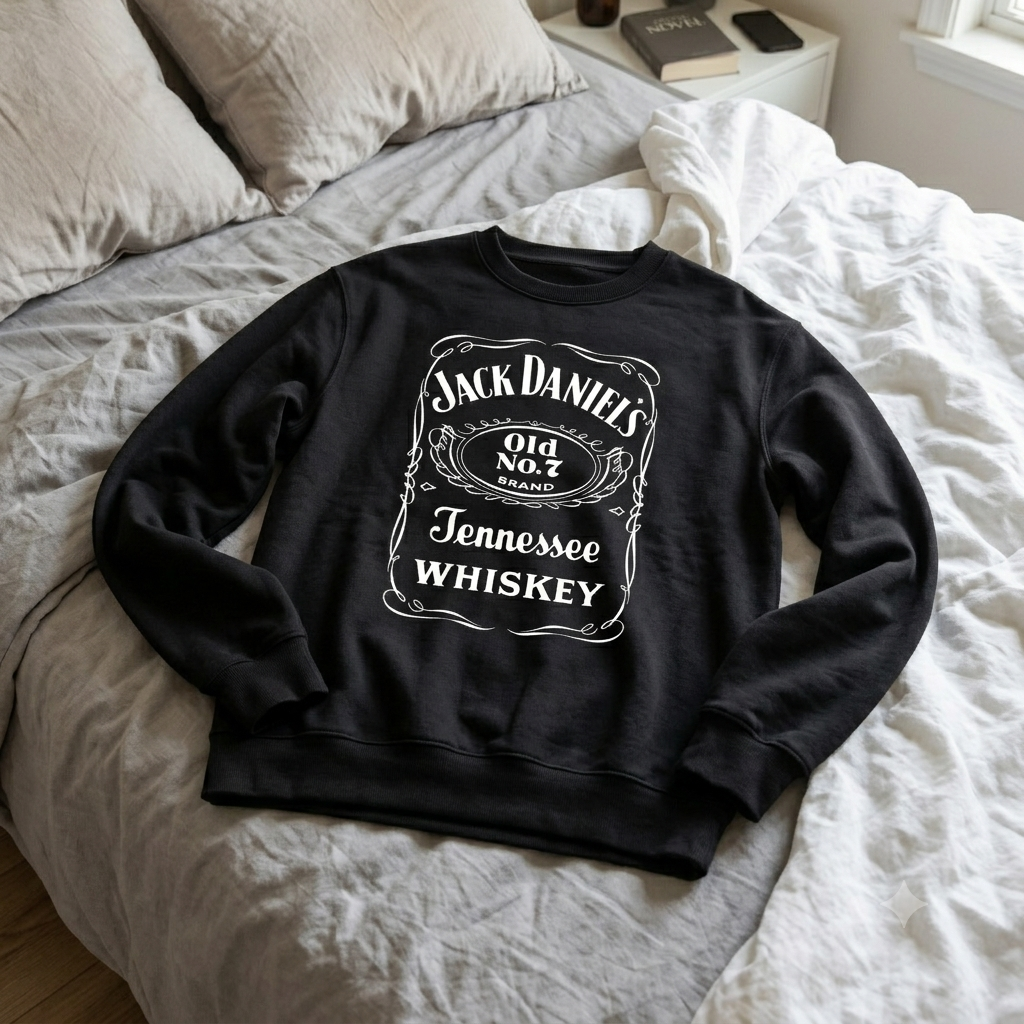 Polerón Negro Jack Daniel's Estampado Estilo Whiskey-4