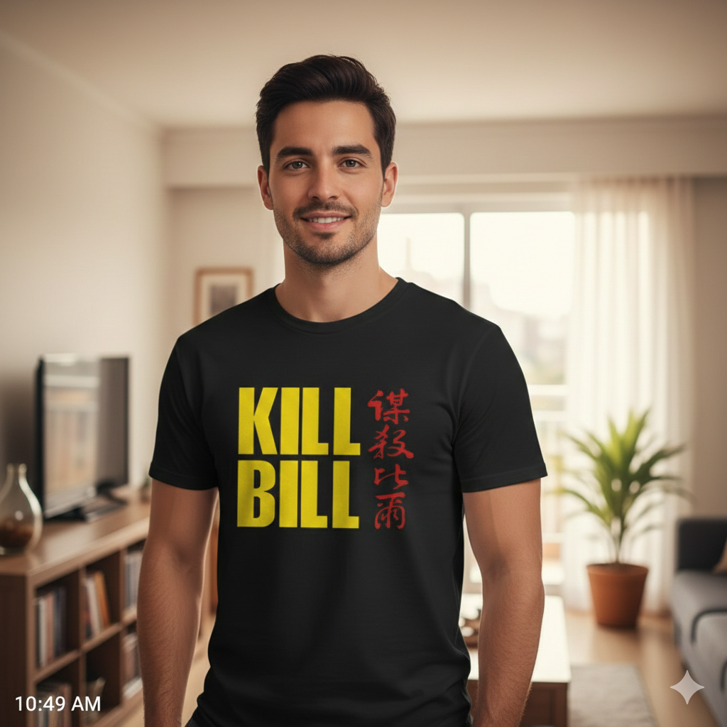 Polera Negra Kill Bill Chino Estampada 100% Algodón Estilo Películas-2