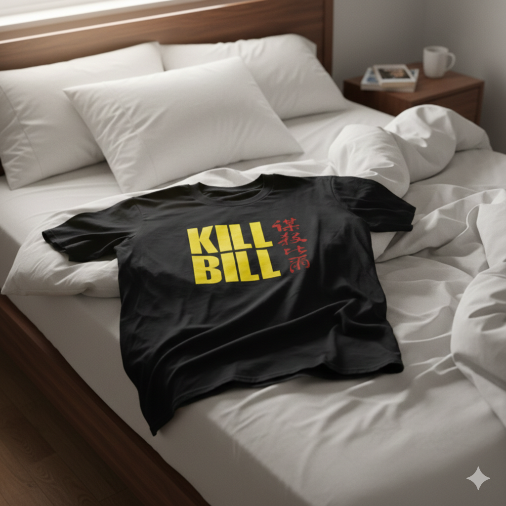 Polera Negra Kill Bill Chino Estampada 100% Algodón Estilo Películas-6