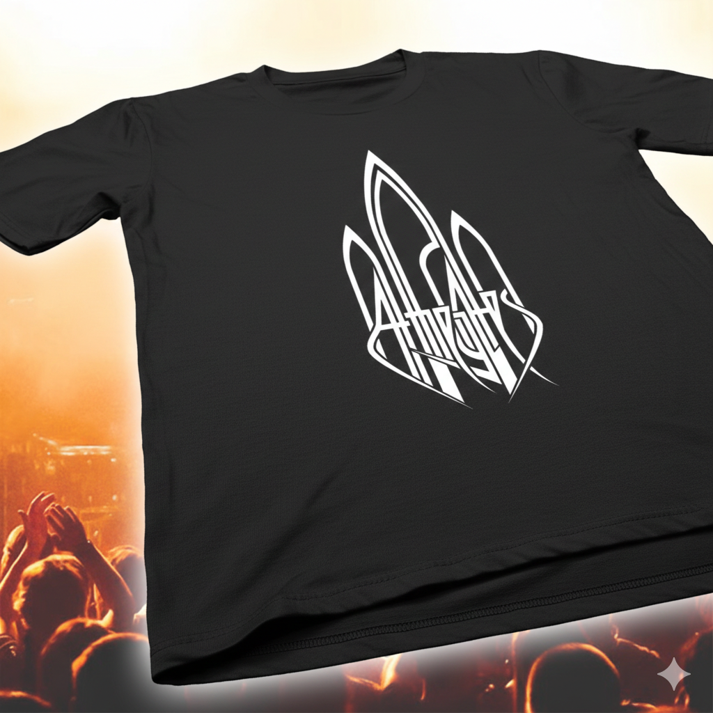 Polera Negra At The Gates Estampada 100% Algodón estilo Rock-5