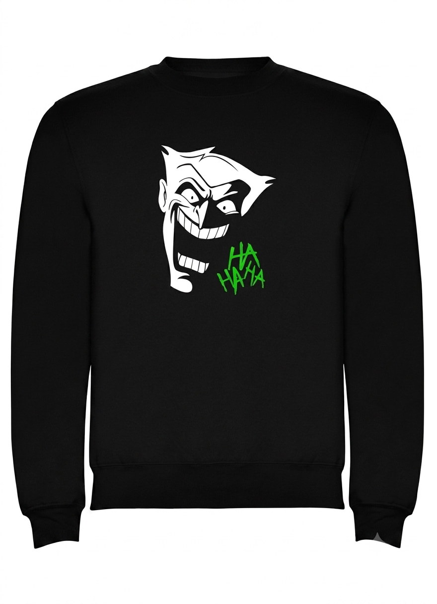 Polerón Negro Joker Serie Batman Estampado Estilo DC Comics-0