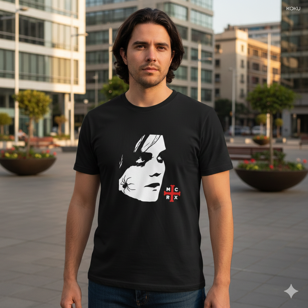 Polera Negra Gerard Way My Chemical Romance Estampada 100% Algodón Estilo Rock-2