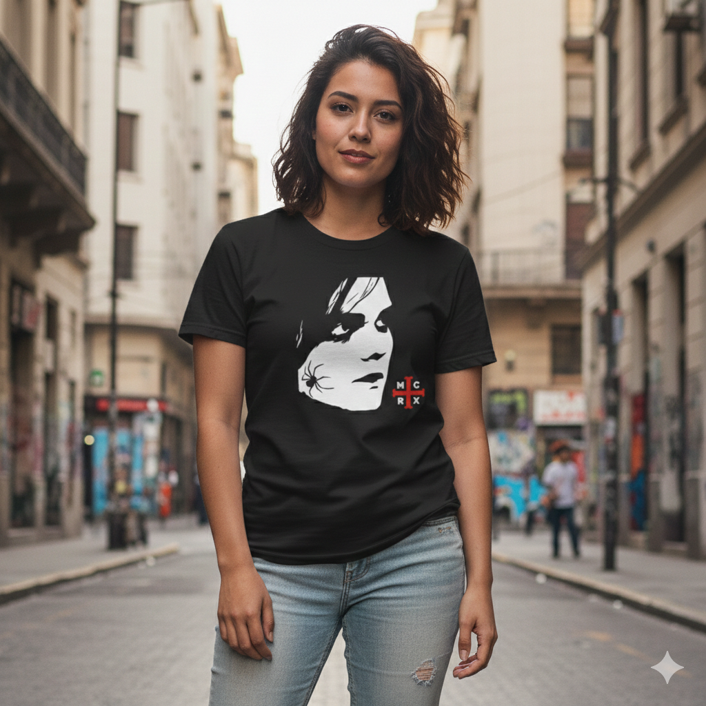 Polera Negra Gerard Way My Chemical Romance Estampada 100% Algodón Estilo Rock-3