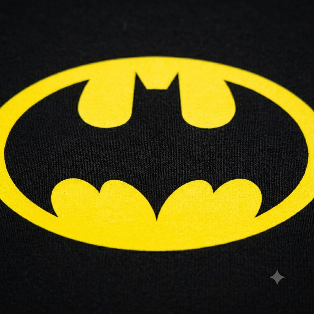 Polerón Negro Batman Logo 90s Estampado Estilo Cine-1