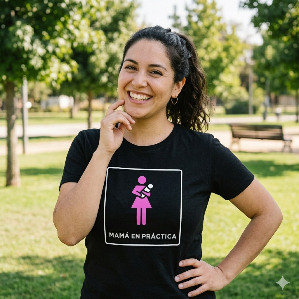 Polera Negra Mamá En Práctica Estampada 100% Algodón Estilo Mamá-2