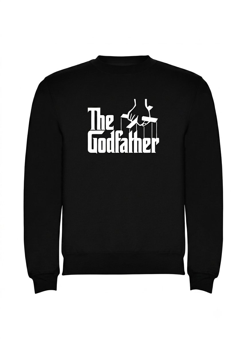 Polerón Negro El Padrino Logo Estampado Estilo Cine-0