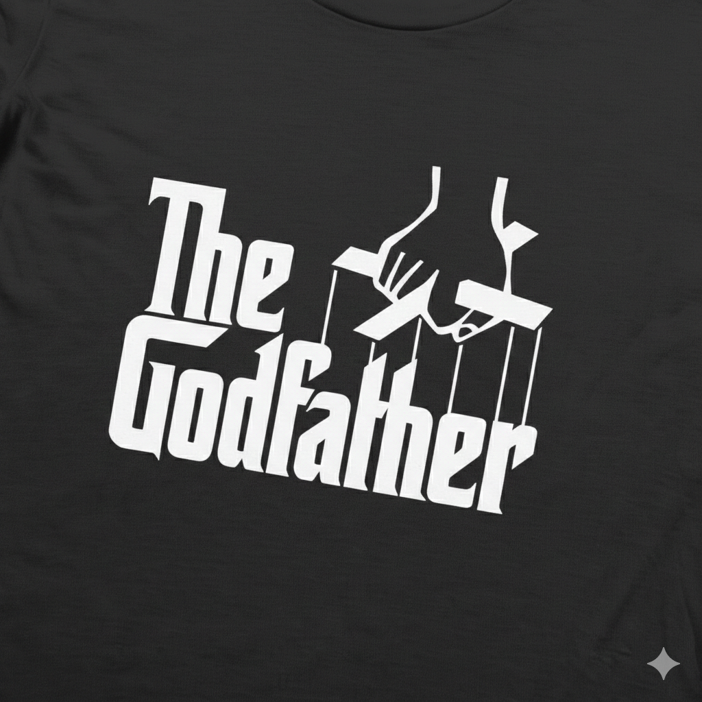 Polerón Negro El Padrino Logo Estampado Estilo Cine-1