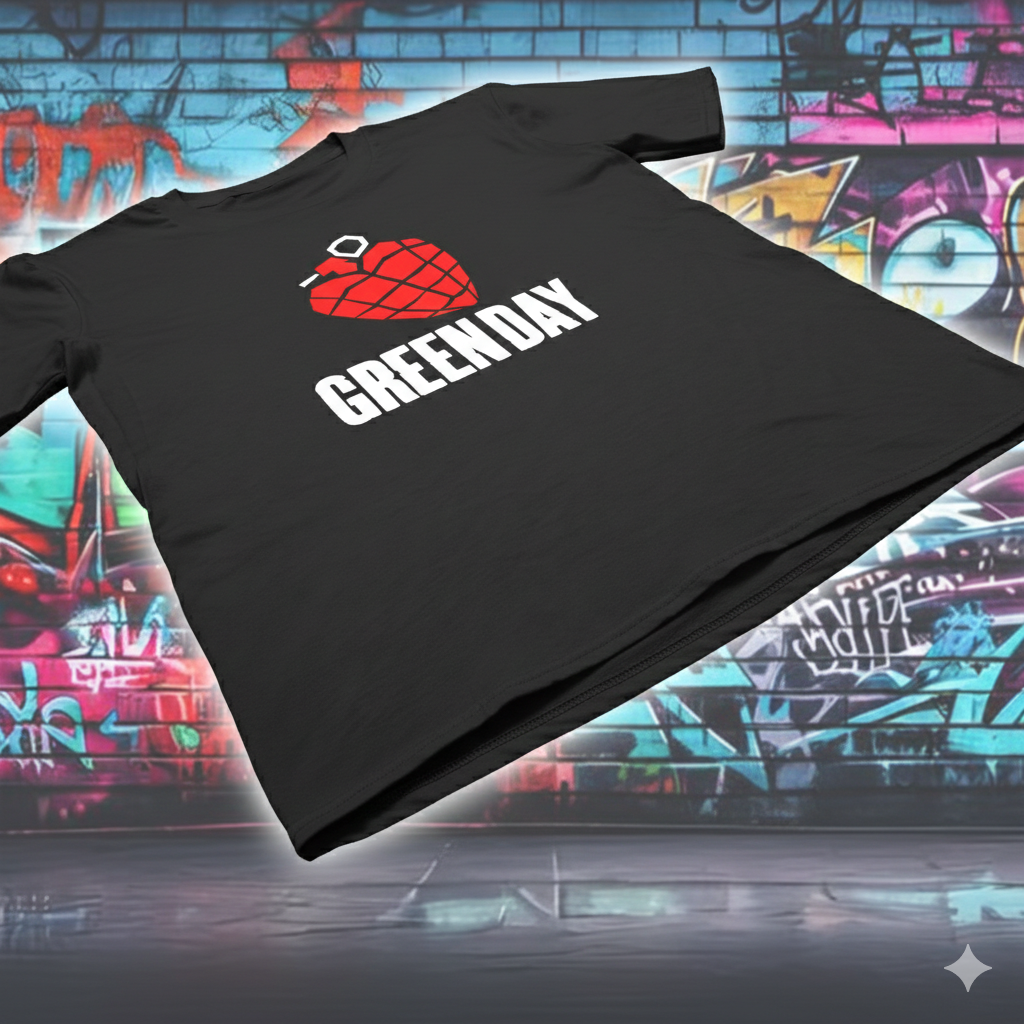 Polera Negra Green Day - American Idiot / Estampada 100% Algodón Estilo Rock-5